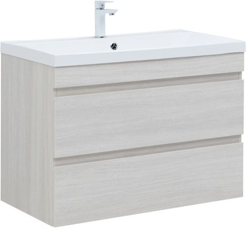 Тумба под раковину Aquanet Нота NEW 00334205 89х47х61 подвесная цвет светлое дерево