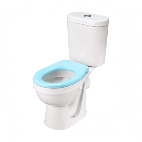 Унитаз-компакт напольный с бачком Santek Каспер 1WH501846 белый/голубой с сиденьем каскадный смыв