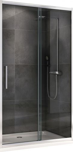 Душевая дверь Abber Schwarzer Diamant AG30170H 170х195 стекло прозрачное профиль хром глянцевый