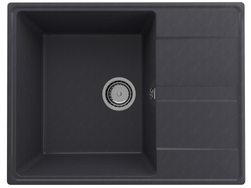 Кухонная мойка Ulgran Quartz Prima 650-08 65х50 цвет черный поверхность матовая