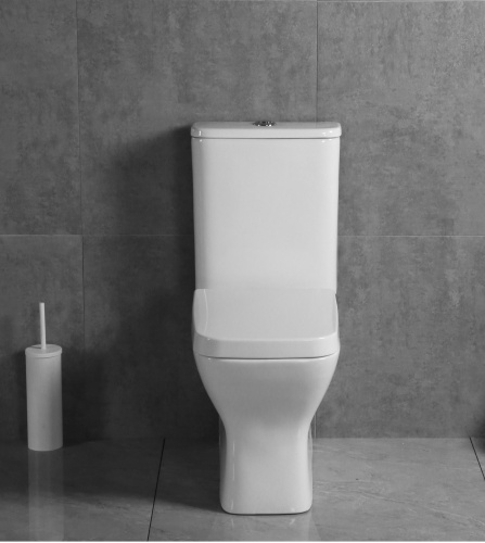 Унитаз напольный с бачком MILLEAU MYL320GW RUBIS MYL320GW белый глянцевый с сиденьем микролифт безободковый смыв воронка-водоворот