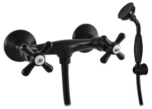 Смеситель для душа MORAVA RETRO MK380.5/1CMAT настенный черный матовый