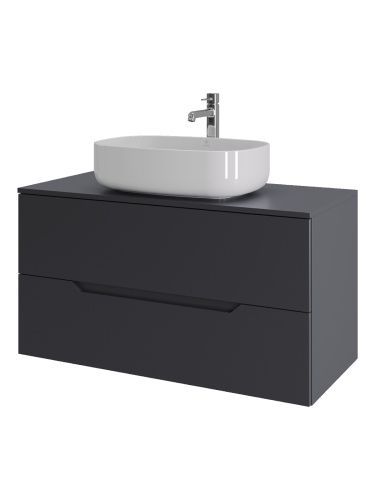 Тумба с раковиной Orange Line Li-100TugMDF+B07-540W 101х46х69 цвет серый