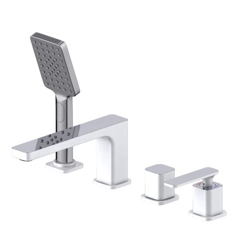 Смеситель Timo Torne 4330/00-16Y на борт ванны хром/белый глянцевый