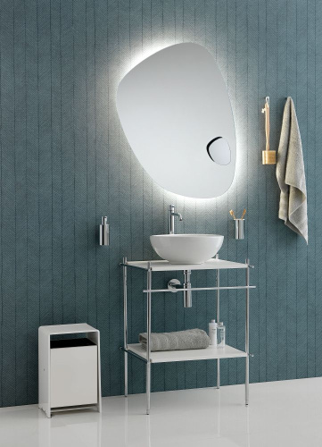 Консоль под раковину Stil Haus Hashi 1214(08) 60х40х77 напольная цвет хром