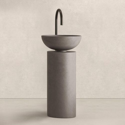 Раковина керамическая Milldue SABA 45 см 5830.CM02 напольная цвет серый без отверстий под смеситель