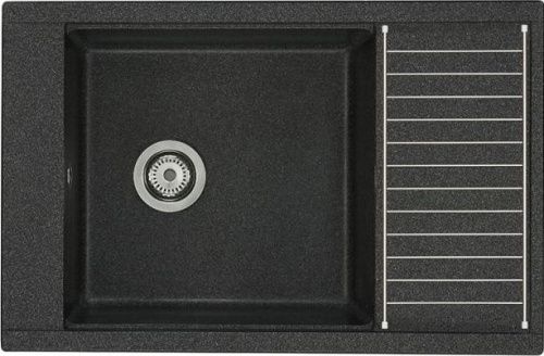 Кухонная мойка Aquaton Делия 1A715132DE210 78х51 цвет графит поверхность матовая