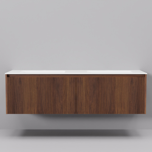 Тумба с раковиной Art Decco Camilla (Камилла) ACM14W22D200 140x45x40 подвесная цвет черный орех