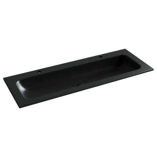 Раковина из сантехнического фарфора Ceramica Nova GRACE CN7016MB 120х50 накладная цвет черный 2 отверстия под смеситель