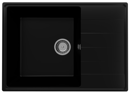 Кухонная мойка Ulgran Quartz Prima 700-07 70х50 цвет черный поверхность матовая