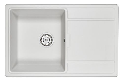 Кухонная мойка Granula 7804, АРКТИК 78х50 цвет светло-серый поверхность матовая