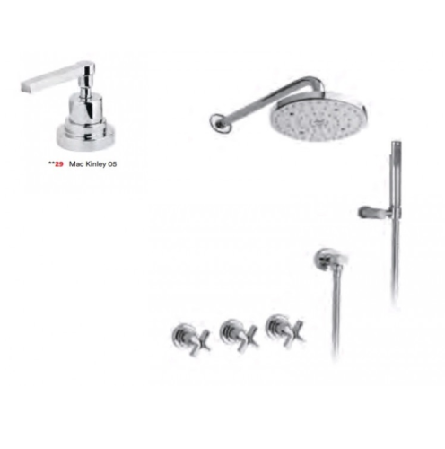 Душевой гарнитур Nicolazzi Mac Kinley 05 настенный встраиваемый хром