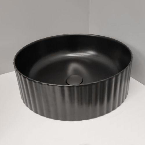 Раковина Artceram MILLERIGHE OSL010 17 00 nero matt *0 САЛОН 40 см накладная цвет черный без отверстий под смеситель