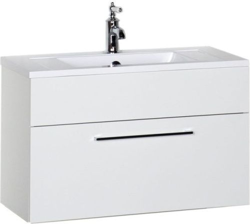 Тумба с раковиной De Aqua Кубика 167076 80х37х48 подвесная цвет белый