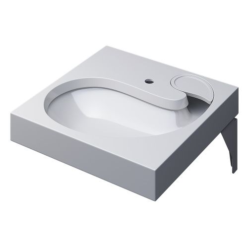 Раковина из литьевого мрамора Uperwood Comforty 291021038 60х60 над стиральной машиной цвет белый