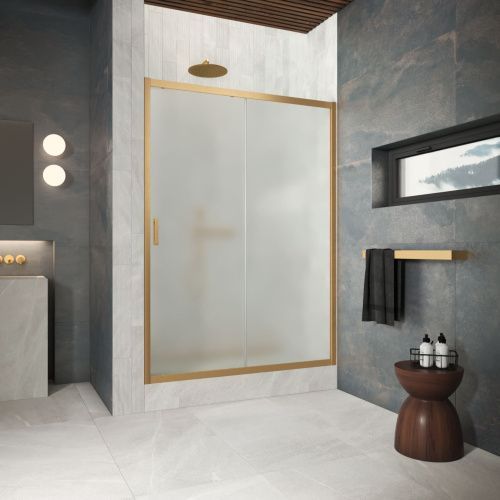 Душевая дверь Vegas-Glass ZP Protec ZP Protec h1900 120 03 10 120х190 стекло матовое профиль золото
