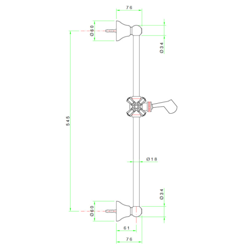 Душевая штанга Nicolazzi Nuova Brenta 8072 BZ 01 бронза