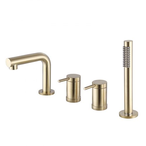 Смеситель ABBER Emotion AF8813G на борт ванны золото матовое