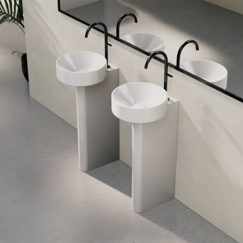 Раковина стальная Bette Suno 34 см A250-000 VK2 напольная цвет белый 1 отверстие под смеситель