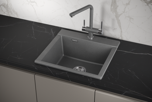 Кухонная мойка Granula 5201, ГРАФИТ 52х50 цвет графит поверхность матовая
