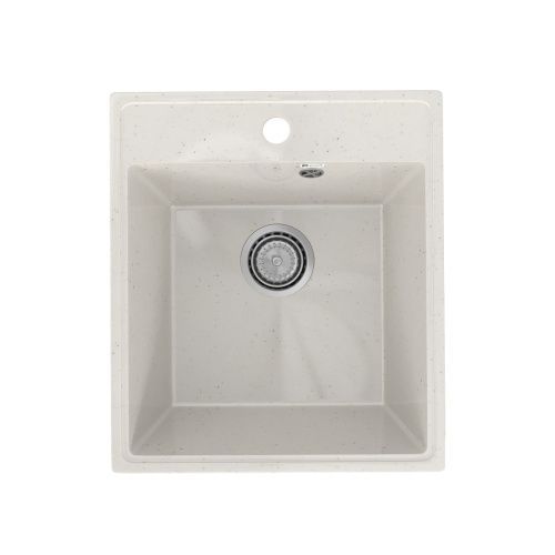 Кухонная мойка Practik PR-425 PR-M-425-001 43х49 цвет белый поверхность глянцевая