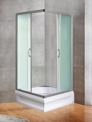 Душевой уголок River MORAVA XL 10000003399 100х100 стекло матовое профиль хром матовый без поддона
