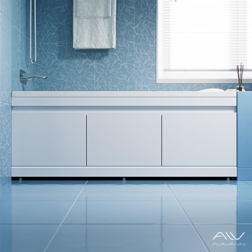 Экран под ванну Alavann Soft 180 см ALV02440 фронтальный МДФ откидной белый