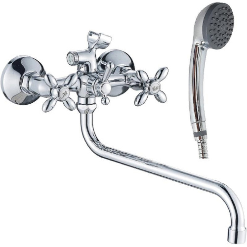 Cмеситель для ванны и душа Haiba HB2227 настенный хром