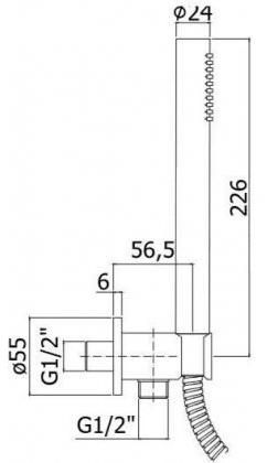 Душевой гарнитур Paffoni Master ZDUP094HG настенный золото - фото 2