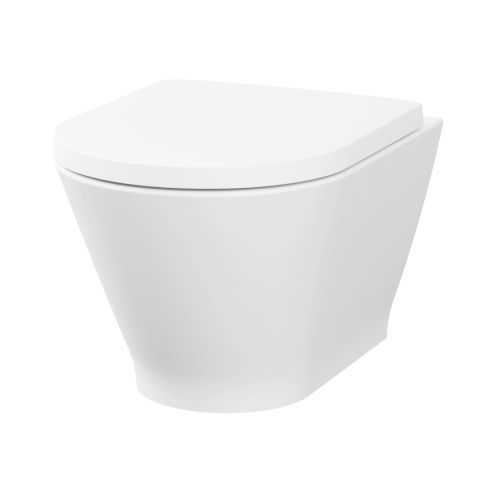 Унитаз подвесной Lavinia Boho Elegant 3308001R белый глянцевый с сиденьем микролифт безободковый каскадный смыв