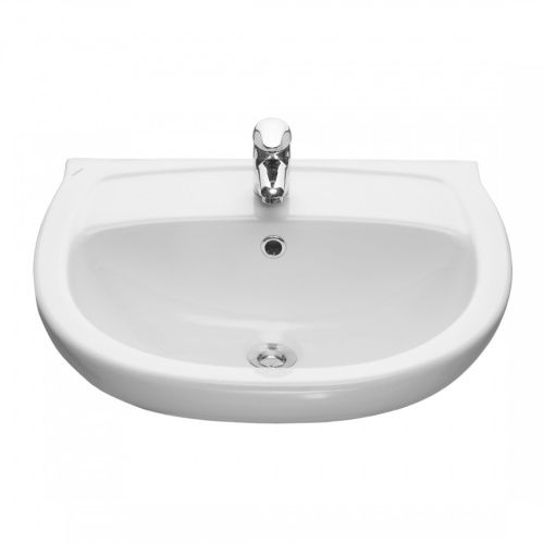 Раковина из сантехнического фарфора Santeri Версия 131115S0011B0 46х57 подвесная цвет белый 1 отверстие под смеситель