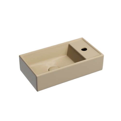 Раковина из сантехнического фарфора Ceramica Nova ELEMENT CN6051LMC 42х22 подвесная цвет капучино матовый 1 отверстие под смеситель