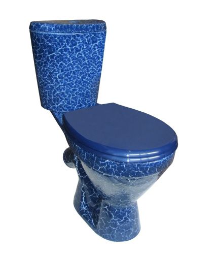 Унитаз-компакт напольный с бачком Rosa Элегант Вн УнС03 синий с сиденьем каскадный смыв