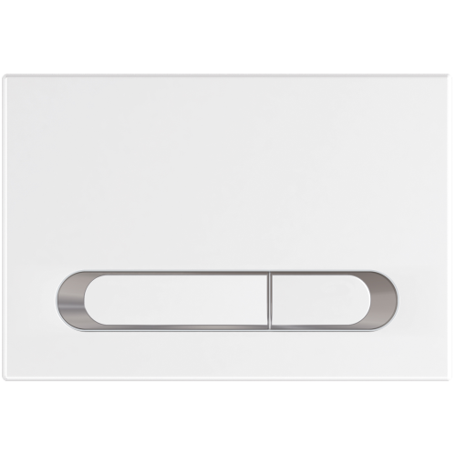 Клавиша смыва механическая KK POL M09 V1 350/PPB/062-00-03 цвет хром/белый
