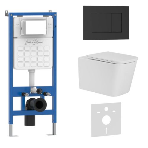 Комплект унитаз с инталляцией и клавишей смыва Iberica Blanca TOLEDO ALTO IB001.TLA.234.851