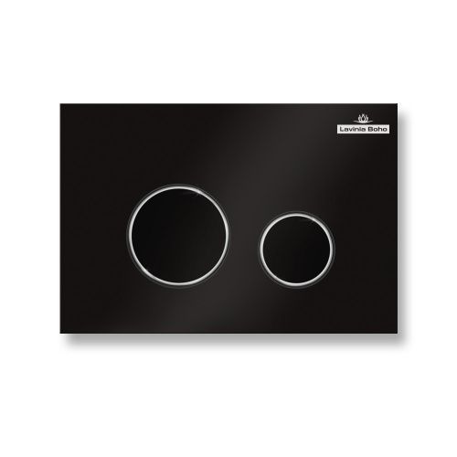 Клавиша смыва механическая Lavinia Boho RelFix 380502MB цвет черный матовый/хром