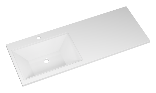 Раковина мебельная из литьевого мрамора Misty Гавана 120 левая 5216120 120х48 над стиральной машиной цвет белый