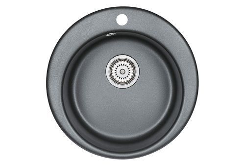 Кухонная мойка Granula 4801, ШВАРЦ 48х48 цвет черный поверхность матовая