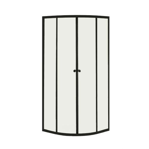 Душевой уголок Orange E01-090TB/G 88х88 стекло прозрачное профиль черный без поддона