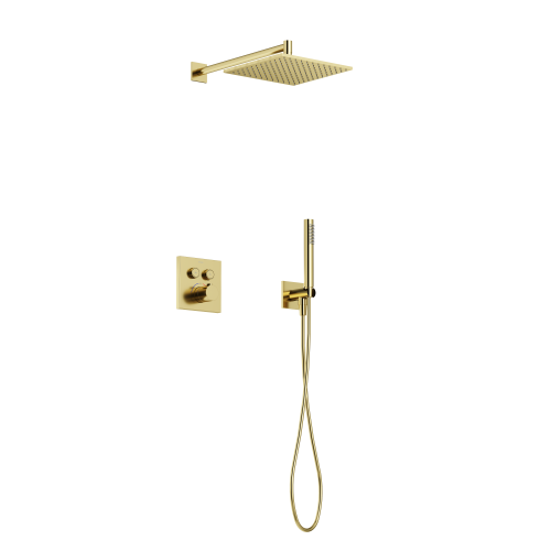 Душевая система Sancos Linn SC9022BG встраиваемая в стену цвет брашированное золото с термостатом