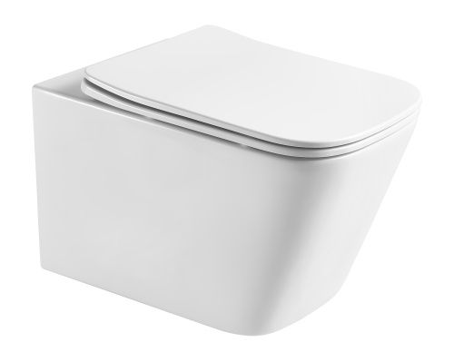 Унитаз подвесной Taliente Correto Tornado 3 CR55003 белый с сиденьем микролифт безободковый смыв торнадо