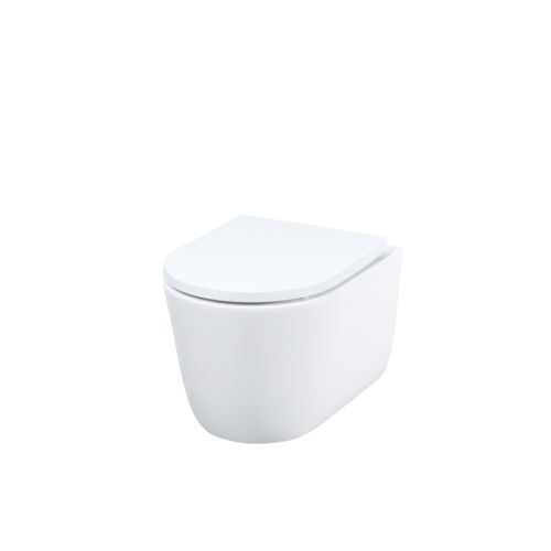 Унитаз подвесной IDDIS Slide SLIRDSEi25 белый глянец с сиденьем микролифт безободковый смыв воронка-водоворот