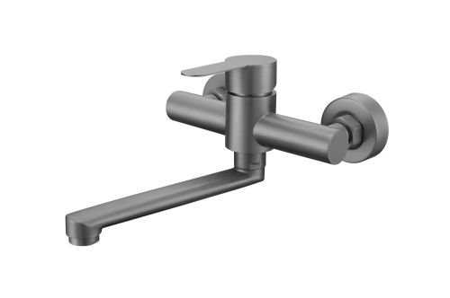 Смеситель для ванны и душа Fmark FS8207Q настенный графит