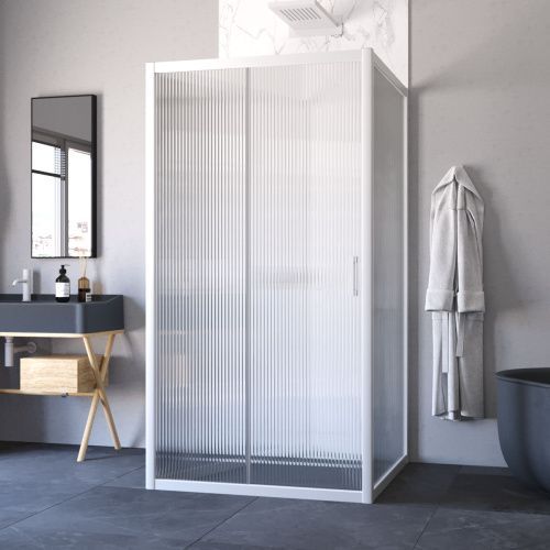 Душевой уголок Vegas-Glass ZP-U TUR+NOVO ZP-U NOVO h2000 120*100 01 Moru 120х100 стекло рифленое профиль белый без поддона