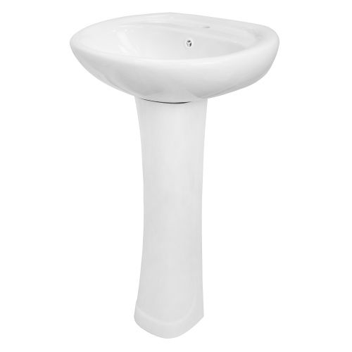 Раковина из санфаянса Loranto Atina 50 см CS-028 подвесная цвет белый 1 отверстие под смеситель