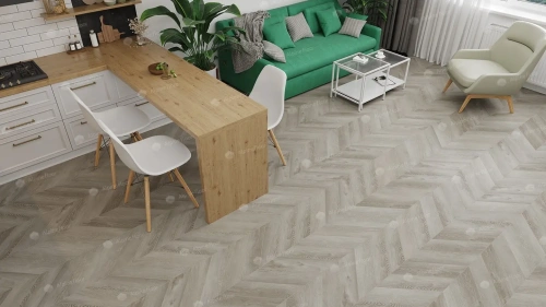 SPC ламинат Alpine Floor Chervon Alpine ECO 18-1 MC Дуб Фантазия Chevron толщина 0.5 см 43 класс 600х127
