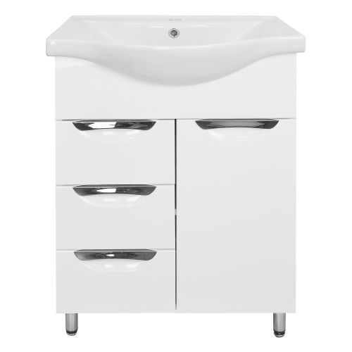 Тумба с раковиной Loranto Стиль CS00070537 60х46х84 напольная цвет белый глянцевый