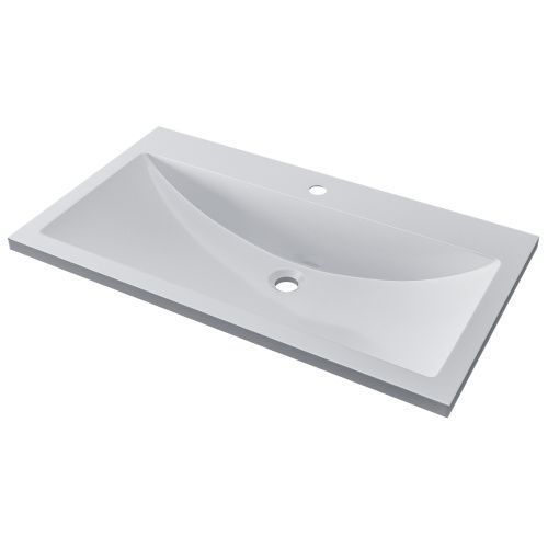 Раковина из литьевого мрамора Uperwood Self 4538341002 80х45 полувстраиваемая цвет белый