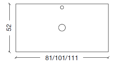 Столешница Armadi Art NeoArt 877-080 81х52 накладная цвет белый мрамор - фото 2
