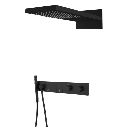 Душевая система Boheme Zodiac 133-B встраиваемая цвет черный с термостатом